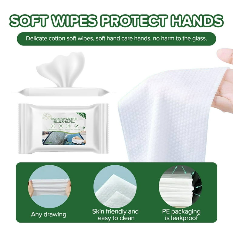Car Protector for Hail Automobile Glass Oil Film Removing Wet Wipes  Cleaning Decontamination Wet Wipes