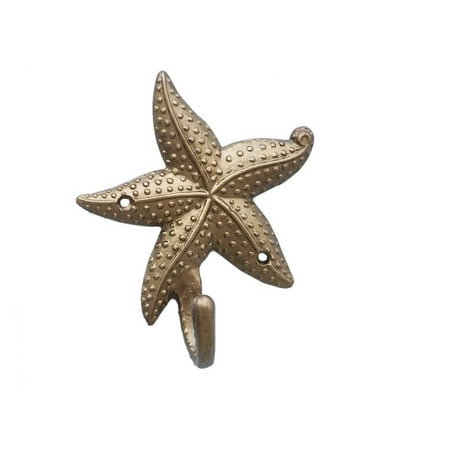 

[Pack Of 2] Antique Brass Starfish Hook 5