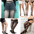 thumbnail image 2 of Women Fishnet Stockings Sexy Fat Lace Lingerie Plus Size net 11 One Size, 2 of 4