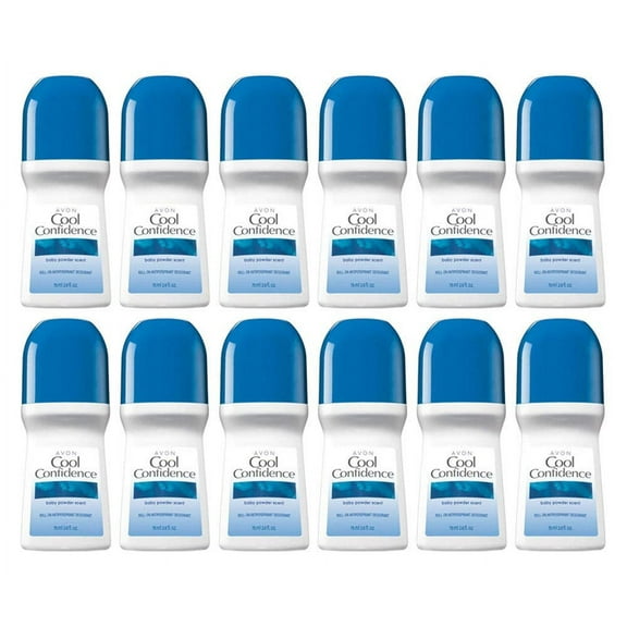 Avon ? Cool Confidence Deodorant Women 2.6 oz./75ml - Roll-On Antiperspirant Deodorant  PACK OF 10
