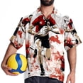 thumbnail image 4 of Football Men's Short Sleeve Poplin Shirt, Button Down Casual Summer Beach Printed Unisex Shirt, 4 of 6