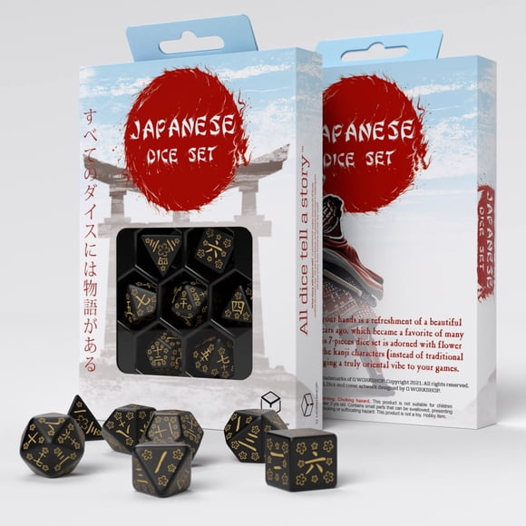 Set de Dados Japoneses Q-Workshop Luciérnaga de la Noche Profunda