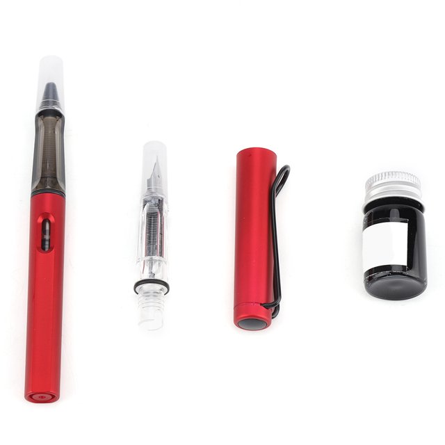 Bolígrafo de tinta, pincel de agua y punta para dibujar, esbozar y pintar, ideal para la escuela, la oficina y los suministros de arte. Juego de acuarela roja