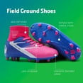 thumbnail image 5 of BURUDANI Kids Boys Girls Soccer Trainers Cleats Shoes Sport Football Shoes Fuchsia/Royalblue/White Size 1, 5 of 5