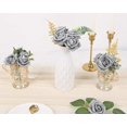 thumbnail image 2 of Flores artificiales IPOPU, rosas plateadas con purpurina, 50 unidades, 2 of 9