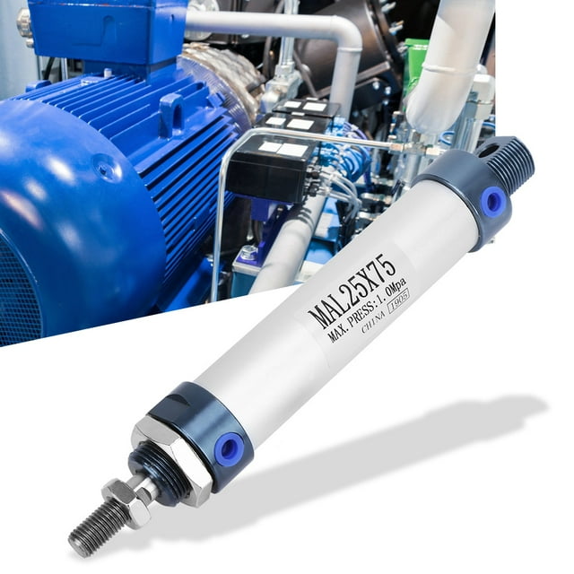 MAL 25mm Mini Pneumatic Air Cylinder G1/8 Inch Aluminum Alloy Screwed Piston Rod Dual Action