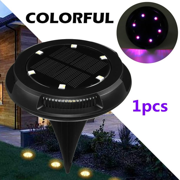 1PC/2PCS/4PCS colorful Solar Ground Lights, 10 LED Warm Light Outdoor