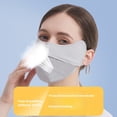 thumbnail image 3 of Pebbuoy Breathable Face Guard Solid Color Super Soft Friendly to Skin UV Protection Thin Three-Dimensional Sunscreen Face Guard, 3 of 7
