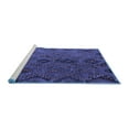 thumbnail image 2 of Ahgly Company Machine Washable Indoor Square Southwestern Blue Country Area Rugs, 7' Square, 2 of 4
