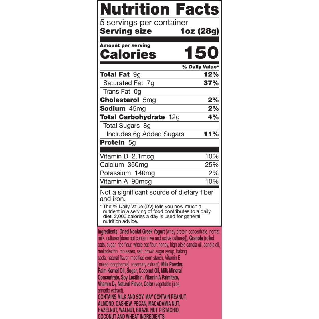 YOBARK Dairy Bark, Nature Valley Granola and Greek Yogurt Snacks, Strawberry, 5 oz