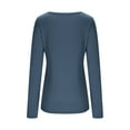 thumbnail image 6 of Women Long Sleeve Shirts Ribbed Knit Tops V Neck Basic T-Shirt Y2K Slim Fitted Blouses Classic Base Layer Fashion Going Out Tops Casual Business Outfits 2026 Spring Summer Tops, 6 of 9