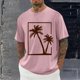 thumbnail image 1 of Tops para hombre, blusas y camisas de cuello redondo y manga corta para hombre, blusas casuales de moda con cuello redondo y estampado para hombre, blusas de poliéster para hombre., 1 of 5