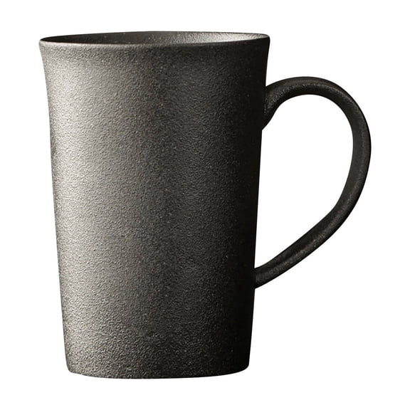 Shipiny 310ml 10.5oz Japanese Style Ceramic Mug, Elegant Gold Trim Coffee Cup, Heat-resistant Smooth Surface for Home Office and Daily Drinking, D