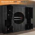 thumbnail image 2 of Rophefx Queen Murphy Bed, with Storage Shelves, Wall Bed Cabinet, Foldable Platform Beds, Hidden Bedframe for Bedroom, Guest Room,Black, 2 of 10