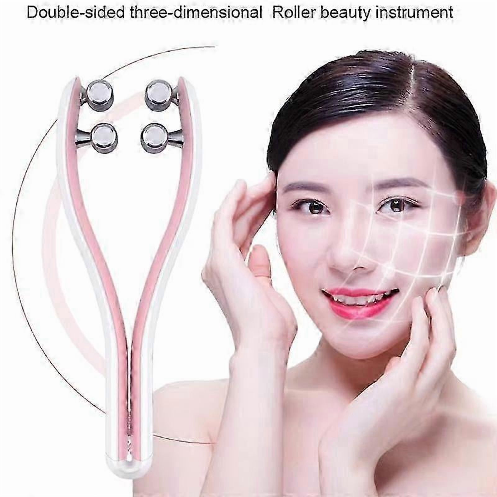 Face Lifting Roller Facial Massager Y Shape Lifting Facial Massager Chin Lift Up Wrinkles Removal Tightening Home Use Beauty Instrument Skin Care Toolpink