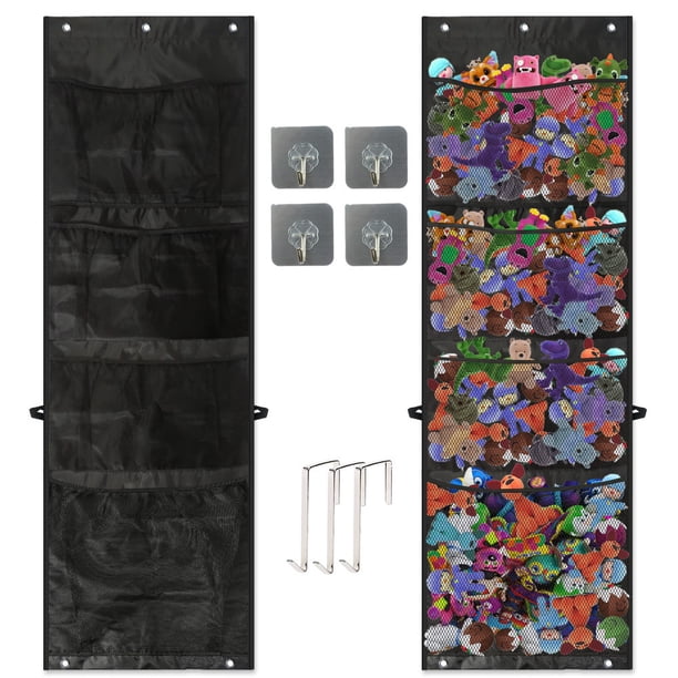 El almacenamiento original para animales de peluche, organizador sobre la puerta para peluches, accesorios para bebés, almacenamiento de juguetes de peluche, colgante transpirable