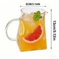 thumbnail image 2 of Tong Large Square Glass Pitcher With Handle & Spout 34/44oz Clear Borosilicate Glass Water Carafe Iced Coffee Juice & Lemonade Jug For Home Bar &, 2 of 5