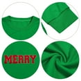 thumbnail image 6 of MOUSYA Merry Sweatshirt Women Christmas Glitter Patch Merry Shirt Merry Letter Print Long Sleeve Oversized Pullover Tops, 6 of 7