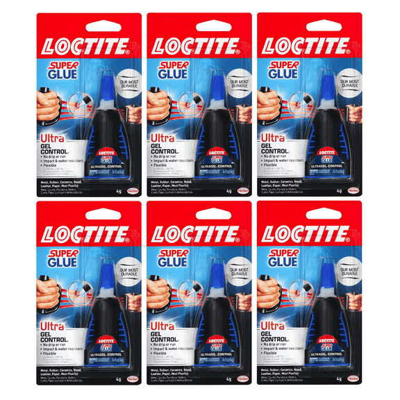 Loctite 4g Ultra Gel Control Super Glue Bottle (6 Pack)
