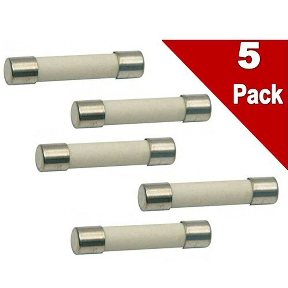 (5 PACK) EXP20A Microwave Ceramic Fuse, Fast Blow, 20A, 250V Replaces