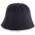thumbnail image 5 of CoCopeaunts Winter Bucket Hats for Women Foldable Warm Fisherman Hats Fashion Solid Color Stripe Knitting Hat Camping Hiking, 5 of 7