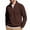 18#Coffee, variant on Men's Quarter Zip Pullover Sweatshirt Zip Long Sleeve Casual Warm Soft Fall Winter Outdoor Top with Stand Collar Royal Blue 2XL