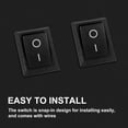 thumbnail image 5 of 10PCS KCD1-01 Pre-Wired On/Off Boat Switch Toggle Switch 2 Pin 6A/250V 10A/125V AC Mini Square Toggle Switch for Auto Cars, 5 of 6