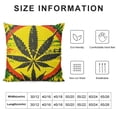 thumbnail image 5 of Creowell Throw Pillow Cover Green Marijuana Silhouette Ganja Leaf and on Rastafarian Red Pillowcase Home Decor Square Pillow Case Cushion Cover,Multi-Size, 5 of 5