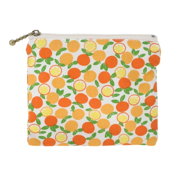 Unique Bargains 1 Pc Coin Purse Wallet Portable Zipper Orange Coin Purse Pouch Small Yellow Orange