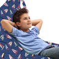 thumbnail image 1 of Sailing Lounger Chair Bag, Doodle of Colorful Sailboats Polka Dots Summer Repetition, High Capacity Storage with Handle Container, Lounger Size, Dark Lavender Multicolor, by Ambesonne, 1 of 5