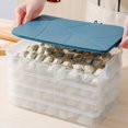 thumbnail image 3 of Plastic Box Single-deck Easy to Carry Hygienic Dumpling Organizer for Food, 3 of 9