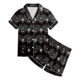 thumbnail image 4 of Halloween Girls Pajama Set Short Sleeve Button Down Girls PJS Sleepwear Summer Nightwear Loungewear Set, 4 of 5