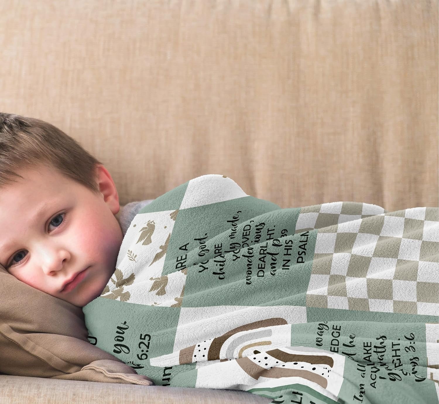 Baptism Gifts for Girl Boys, Baptismal Gift Blanket 40"x50", Christian Present, Baptism Favors Christening Gift, Religious Bible Catholic Gift Ideas Throw Blankets
