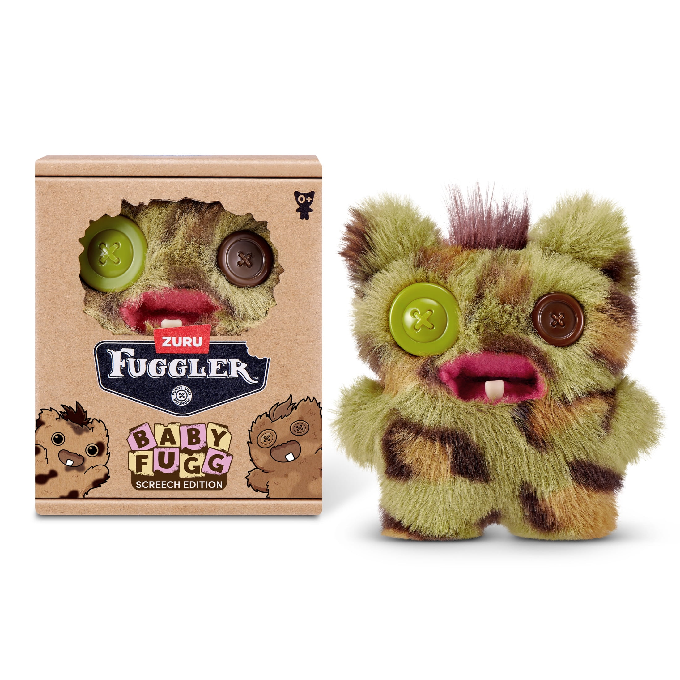 Fuggler Funny Ugly Monster, Budgie Edition Green Plush Toy, 22cm