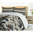 thumbnail image 3 of Ambesonne Floral Duvet Cover Set, Huddles of Curlicue Leaves, King, Dark Reseda Green Dusk, 3 of 4
