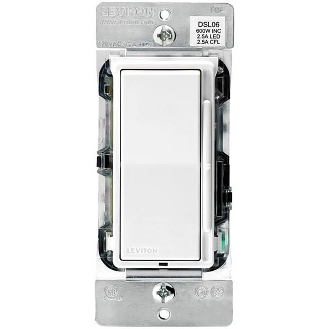 Leviton Mfg R00-DSL06-1LM 3 Way Side Pole Slide Dimmer