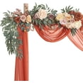 thumbnail image 6 of 10FT Eucalyptus and Willow Leaf Garland with White Flower, Handcrafted Wedding Sweetheart Table Centerpieces Head Table Decor Arch Backdrop Decorations for Wedding | Terracotta, 6 of 7
