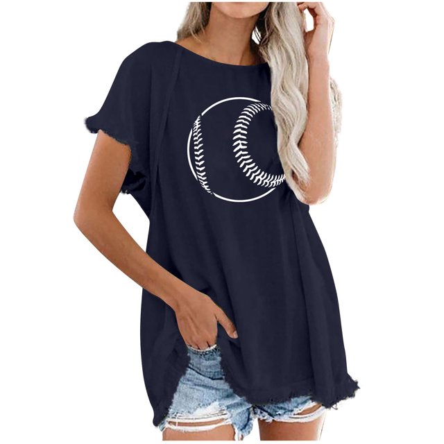 Camiseta de manga corta estampada casual para mujer OAVQHLG3B Store lin121212