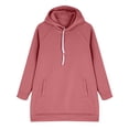 thumbnail image 4 of Certgust Hoodies for Women Loose Hoodie Long Hooded Tops Ladies Sweatshirt Sweater Asymmetric Blouse with Relaxed Fit for Trendy Everyday Casual Wear, 4 of 5