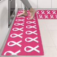 thumbnail image 2 of Kitchen Rugs Sets Of 2,Pink Breast Cancer Anti Fatigue Kitchen Mat Rugs Non Slip Washable,Decorative Kitchen Floor Mats for Kitchen,Sink,Laundry,17"X47", 2 of 5