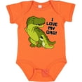 thumbnail image 3 of Inktastic I Love My Dad with Baby and Daddy Tyranasaurus Rex Boys or Girls Baby Bodysuit, 3 of 5
