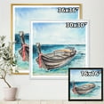 thumbnail image 4 of Designart 'Little Boat At The Lake Shore' Nautical & Coastal Framed Canvas Wall Art Print, 4 of 5