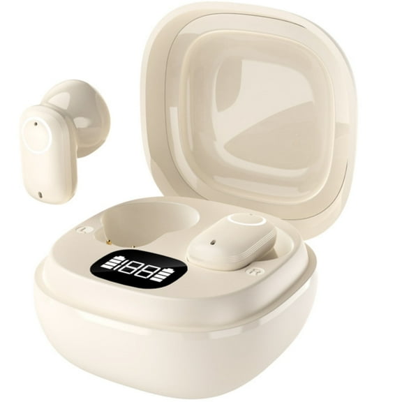 ACER Bluetooth Headphones True Wireless Earbuds 50H Playback LED Power Display Earphones with Charging Case, Beige