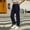 Navy, variant on Women's Solid Linen Casual Pants With Drawstring Elastic Waist Slim Fit Tapered Long Trousers Dress Pants for Women Business Casual plus Women's Pants Womens Winter Pants Casual High Waist Tan