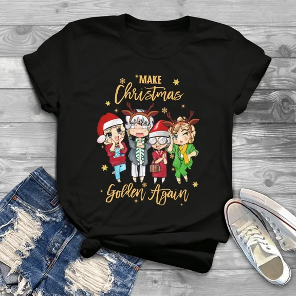 Golden Girls Make It Golden Again Retro Holiday Cheer Unisex T-Shirt, up to size 5XL