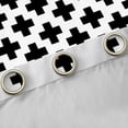 thumbnail image 4 of Manfei White Black Curtains Pack of 2 (42x84 Each),Minimalist Geometric Pattern Curtains Blackout,Modern Art Bedroom Curtains For Boys Kids,Microfiber Bedroom Decor, 4 of 6