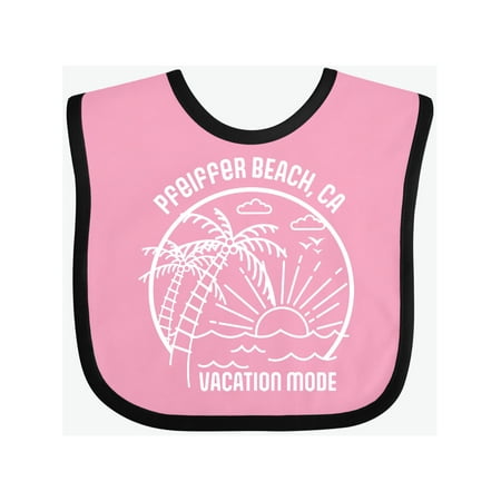 

Inktastic Summer Vacation Mode Pfeiffer Beach California Gift Baby Boy or Baby Girl Bib