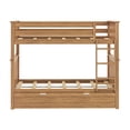 thumbnail image 4 of Full Over Full Bunk Bed With Trundle Bed, Pecan, 4 of 14