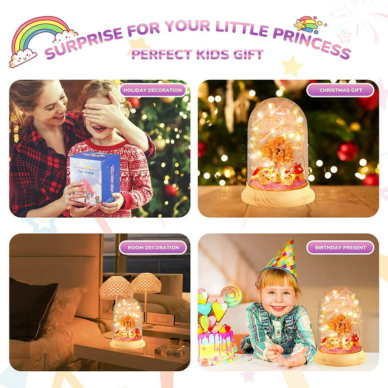 Girls Mermaid Toys DIY Light up Terrarium Kit for Kids Mermaid Gifts for  Girls 5-7, Little Girl Gifts, Crafts for Girls 