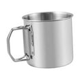 thumbnail image 4 of Taza de Camping, taza de Metal para acampar, mango plegable, tazas ligeras para exteriores, taza portátil para turismo, viajes, cocina, mochilero, Cam 260ml, 4 of 8